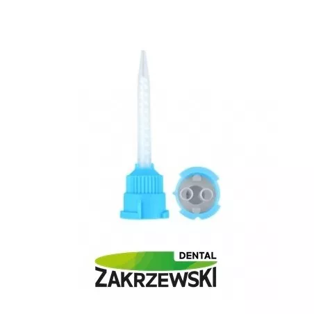 Końcówki mieszające 1:1 niebiesko-białe op. 50 szt Dentaline