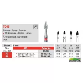 Wiertło TC46 do opracowywania kompozytów Edenta