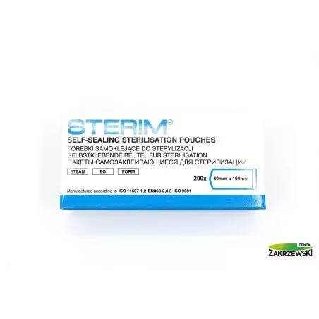 Torebki do sterylizacji 6x10cm. op.200szt. Sterim