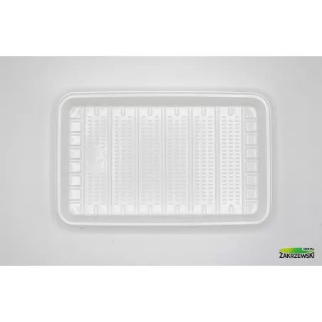 Tacki plastikowe gładkie białe 13x21cm op.100 szt.