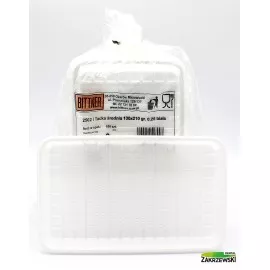 Tacki plastikowe gładkie białe 13x21cm op.100 szt.