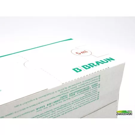 Strzykawki Braun 5ml z zielonym tłokiem op. 100 szt.