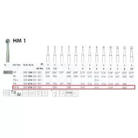 Wiertła węglikowe na turbinę DŁUGIE HM1 op. 5szt. Meisinger