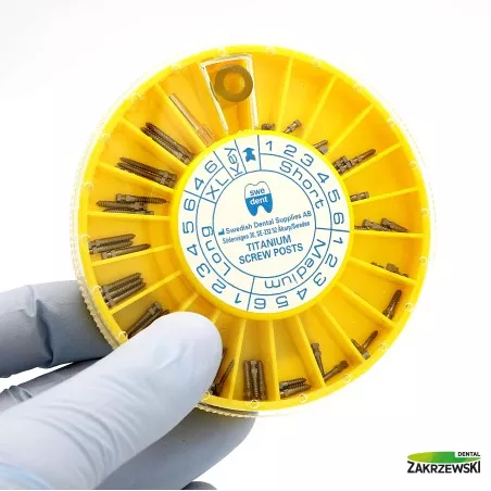 Wkłady koronowo-korzeniowe tytanowe zestaw 60 szt. Swedent