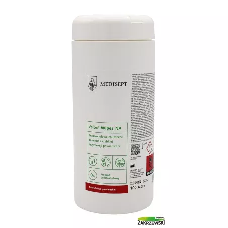 Velox N/A chusteczki bez alkoholu-box op.100 szt. Medisept