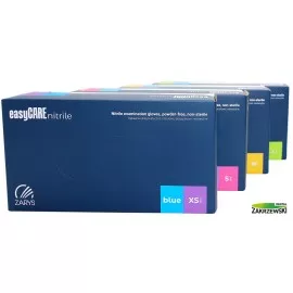 Rękawice nitrylowe niebieskie zarys