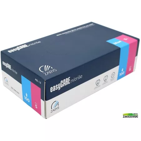 Rękawice nitrylowe s easycare niebieskie op.100 szt. Zarys