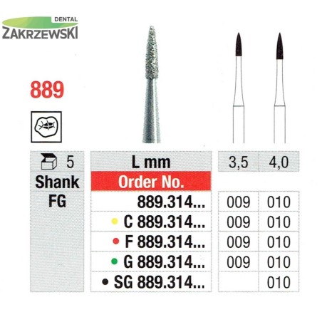 Diament na turbinę płomyk Edenta nr 889