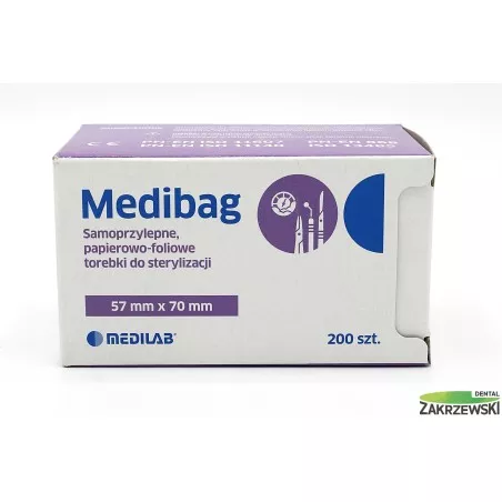 Torebki do sterylizacji 57x70 mm op.200szt. Medilab