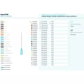 Igły iniekcyjne DispoFINE rozmiary op. 100 szt. ZARYS