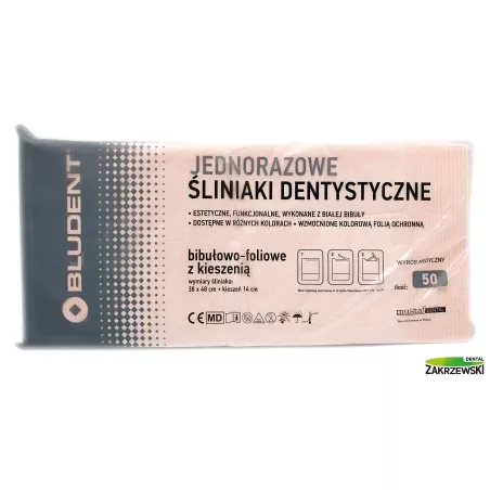 śliniaki dentystyczne z kieszenią