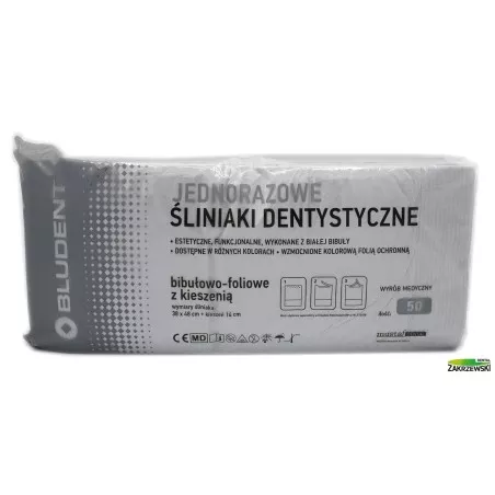 śliniaki dentystyczne z kieszenią