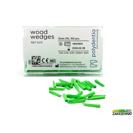 Polydentia kliny zielone drewniane 5013