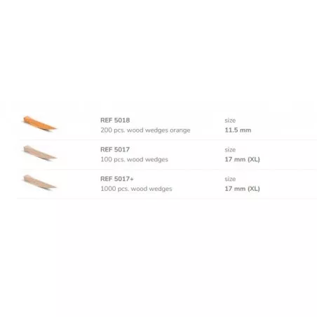 Kliny drewniane pomarańczowe 5018 op. 200 szt. Polydentia